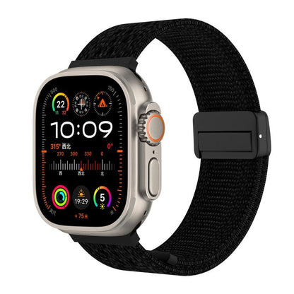 Knitted Nylon Braided Magnetic Buckle Watch Band, For Apple Watch 46mm / 49mm / 45mm / 44mm, For Apple Watch 42mm / 41mm / 40mm / 38mm