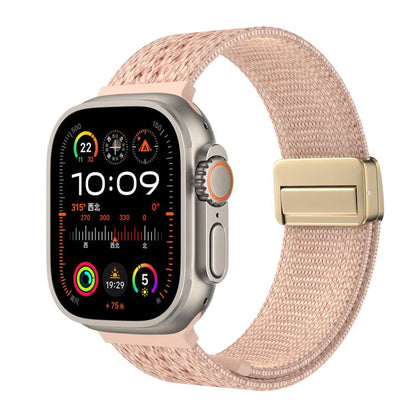 Knitted Nylon Braided Magnetic Buckle Watch Band, For Apple Watch 46mm / 49mm / 45mm / 44mm, For Apple Watch 42mm / 41mm / 40mm / 38mm