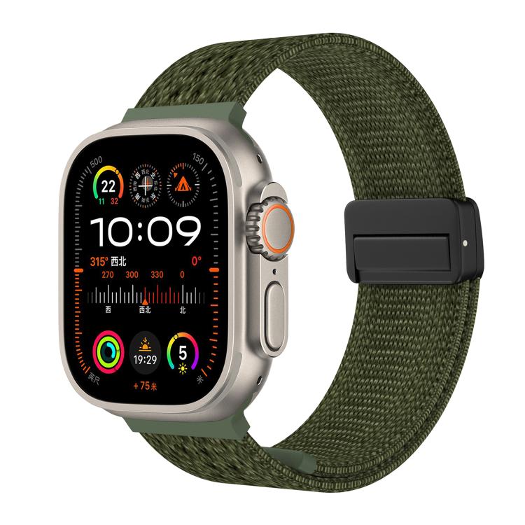 Knitted Nylon Braided Magnetic Buckle Watch Band, For Apple Watch 46mm / 49mm / 45mm / 44mm, For Apple Watch 42mm / 41mm / 40mm / 38mm