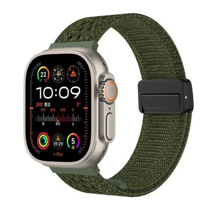 Knitted Nylon Braided Magnetic Buckle Watch Band, For Apple Watch 46mm / 49mm / 45mm / 44mm, For Apple Watch 42mm / 41mm / 40mm / 38mm
