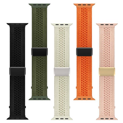 Knitted Nylon Braided Magnetic Buckle Watch Band, For Apple Watch 46mm / 49mm / 45mm / 44mm, For Apple Watch 42mm / 41mm / 40mm / 38mm