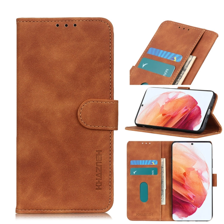 KHAZNEH Retro Texture PU + TPU Horizontal Flip Leather Case with Holder & Card Slots & Wallet, For LG K42, For Huawei Nova 8 SE, For Huawei P Smart 2021, For Samsung Galaxy S21 5G, For Samsung Galaxy S21 Plus 5G, For Samsung Galaxy S30 Ultra           ...
