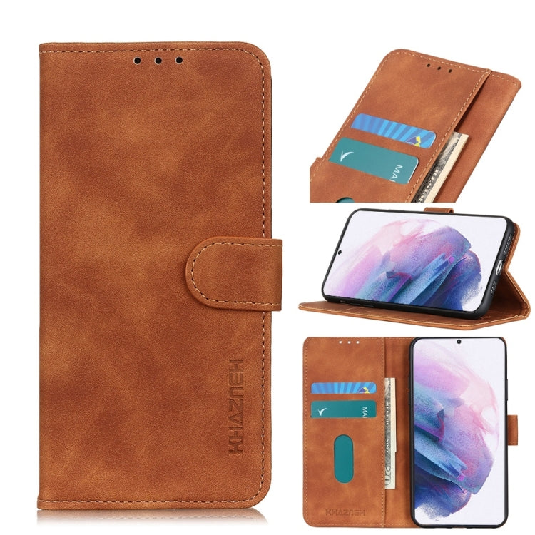 KHAZNEH Retro Texture PU + TPU Horizontal Flip Leather Case with Holder & Card Slots & Wallet, For LG K42, For Huawei Nova 8 SE, For Huawei P Smart 2021, For Samsung Galaxy S21 5G, For Samsung Galaxy S21 Plus 5G, For Samsung Galaxy S30 Ultra           ...
