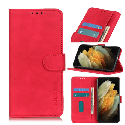 KHAZNEH Retro Texture PU + TPU Horizontal Flip Leather Case with Holder & Card Slots & Wallet, For LG K42, For Huawei Nova 8 SE, For Huawei P Smart 2021, For Samsung Galaxy S21 5G, For Samsung Galaxy S21 Plus 5G, For Samsung Galaxy S30 Ultra           ...