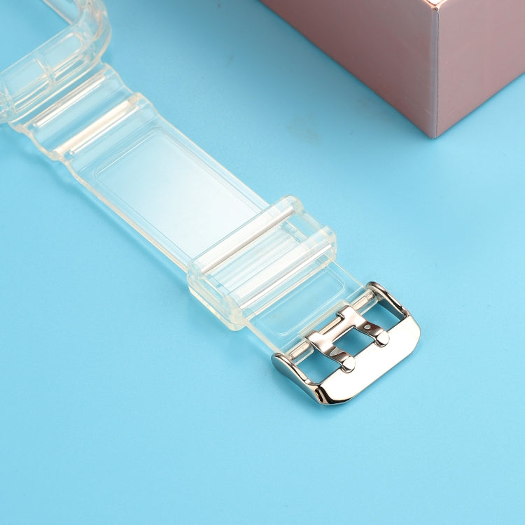 Transparent TPU Integrated Replacement Watch Strap, For Apple Watch Series 8&7 41mm / SE 2&6&SE&5&4 40mm / 3&2&1 38mm, For Apple Watch Series 7 41mm / 6 & SE & 5 & 4 40mm / 3 & 2 & 1 38mm                                                                 ...