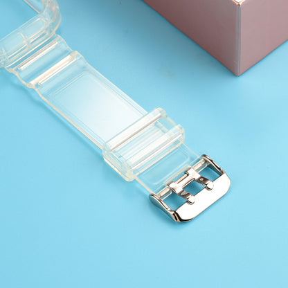 Transparent TPU Integrated Replacement Watch Strap, For Apple Watch Series 8&7 41mm / SE 2&6&SE&5&4 40mm / 3&2&1 38mm, For Apple Watch Series 7 41mm / 6 & SE & 5 & 4 40mm / 3 & 2 & 1 38mm                                                                 ...