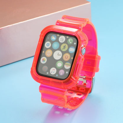 Transparent TPU Integrated Replacement Watch Strap, For Apple Watch Series 8&7 41mm / SE 2&6&SE&5&4 40mm / 3&2&1 38mm, For Apple Watch Series 7 41mm / 6 & SE & 5 & 4 40mm / 3 & 2 & 1 38mm                                                                 ...