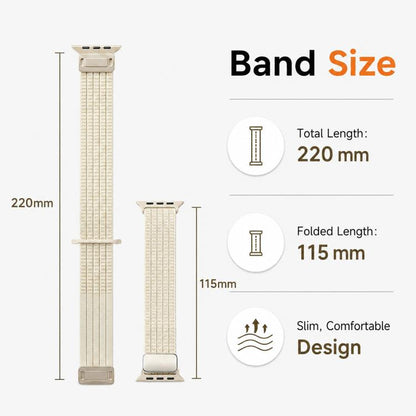 xDfind Magnetic Buckle Nylon Woven Watch Band, For Apple Watch 42 / 44 / 45 / 46 / 49mm, For Apple Watch 38 / 40 / 41 / S11 42mm