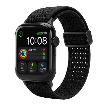 xDfind Magnetic Buckle Hollow-Out Nylon Woven Watch Band, For Apple Watch 42 / 44 / 45 / 46 / 49mm, For Apple Watch 38 / 40 / 41 / S11 42mm