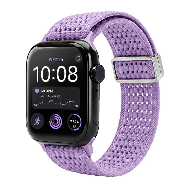 xDfind Magnetic Buckle Hollow-Out Nylon Woven Watch Band, For Apple Watch 42 / 44 / 45 / 46 / 49mm, For Apple Watch 38 / 40 / 41 / S11 42mm
