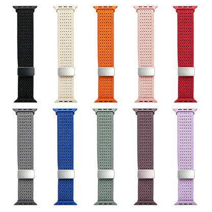 xDfind Magnetic Buckle Hollow-Out Nylon Woven Watch Band, For Apple Watch 42 / 44 / 45 / 46 / 49mm, For Apple Watch 38 / 40 / 41 / S11 42mm