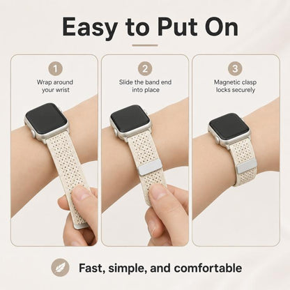 xDfind Magnetic Buckle Hollow-Out Nylon Woven Watch Band, For Apple Watch 42 / 44 / 45 / 46 / 49mm, For Apple Watch 38 / 40 / 41 / S11 42mm