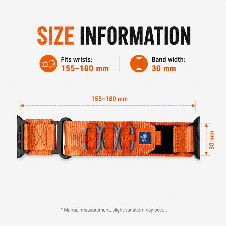 xDfind Sport Nylon Hook And Loop Fastener Watch Band, For Apple Watch 42 / 44 / 45 / 46 / 49mm, For Apple Watch 38 / 40 / 41 / S11 42mm