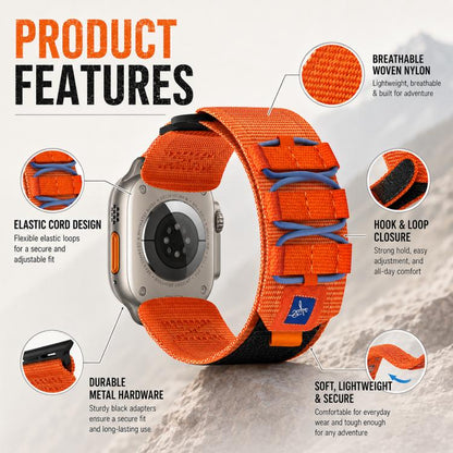 xDfind Sport Nylon Hook And Loop Fastener Watch Band, For Apple Watch 42 / 44 / 45 / 46 / 49mm, For Apple Watch 38 / 40 / 41 / S11 42mm