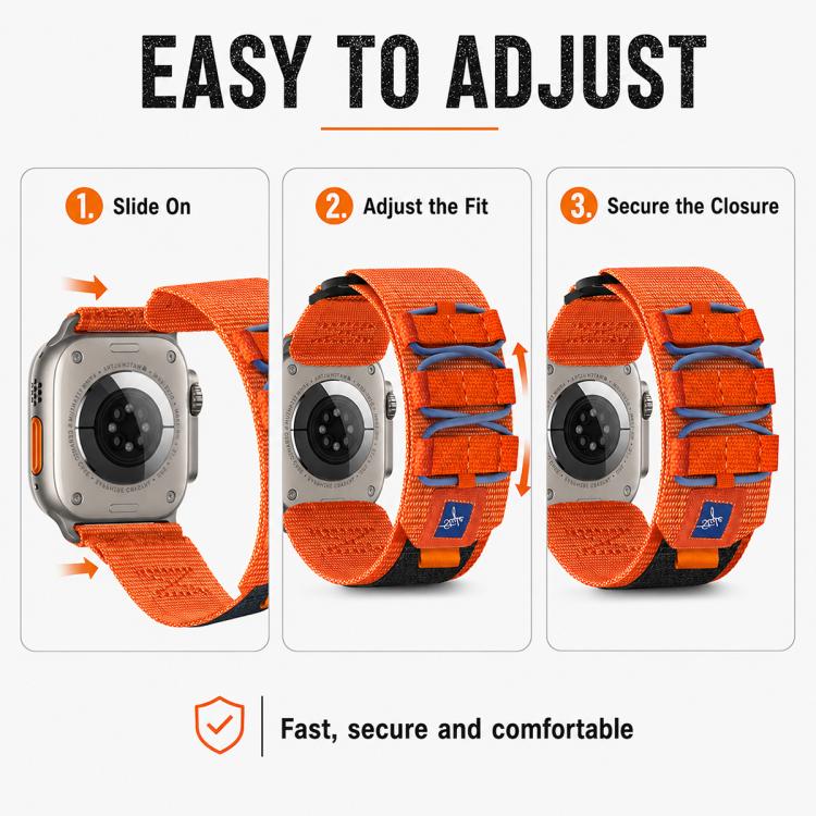 xDfind Sport Nylon Hook And Loop Fastener Watch Band, For Apple Watch 42 / 44 / 45 / 46 / 49mm, For Apple Watch 38 / 40 / 41 / S11 42mm