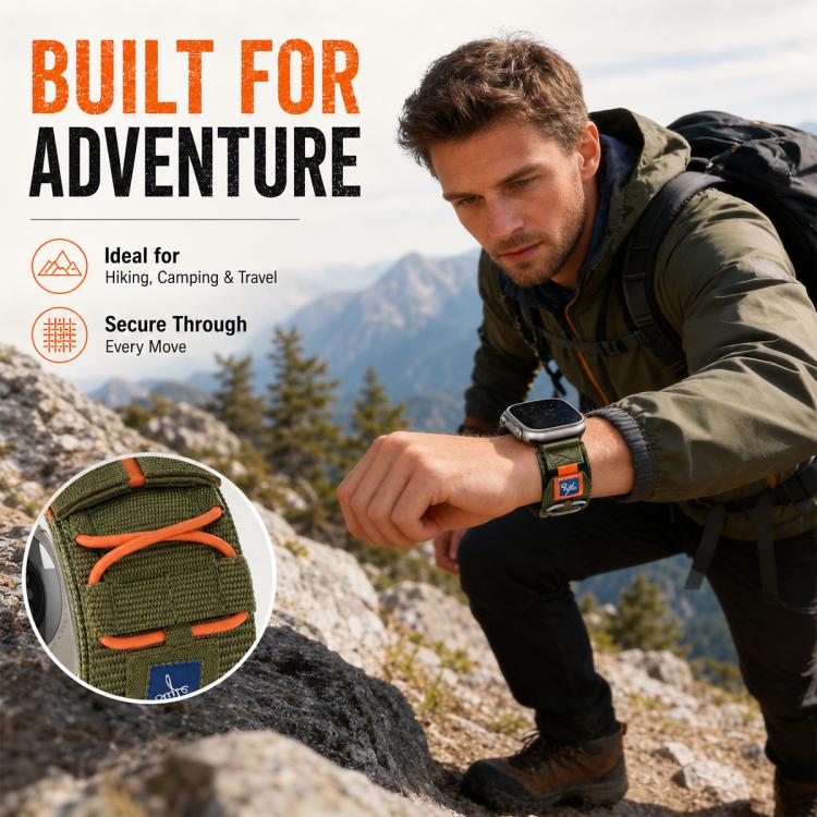 xDfind Sport Nylon Hook And Loop Fastener Watch Band, For Apple Watch 42 / 44 / 45 / 46 / 49mm, For Apple Watch 38 / 40 / 41 / S11 42mm