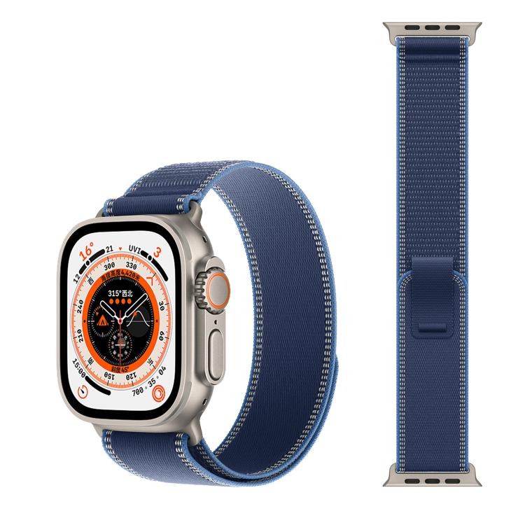 xDfind Adjustable Hook And Loop Fastener Reflective Nylon Loop Watch Band, For Apple Watch 42 / 44 / 45 / 46 / 49mm, For Apple Watch 38 / 40 / 41 / S11 42mm