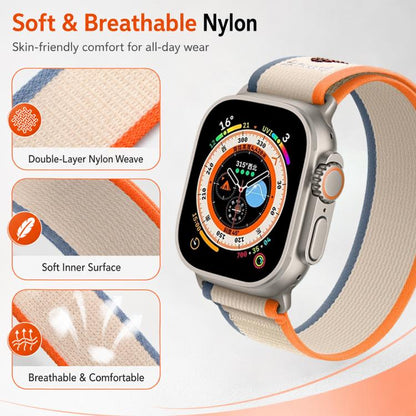 xDfind Rhinestone Hook And Loop Fastener Nylon Loop Watch Band, For Apple Watch 42 / 44 / 45 / 46 / 49mm, For Apple Watch 38 / 40 / 41 / S11 42mm