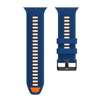 Mesh Textured Two Color Silicone Watch Band, For Apple Watch 46mm / 49mm / 45mm / 44mm