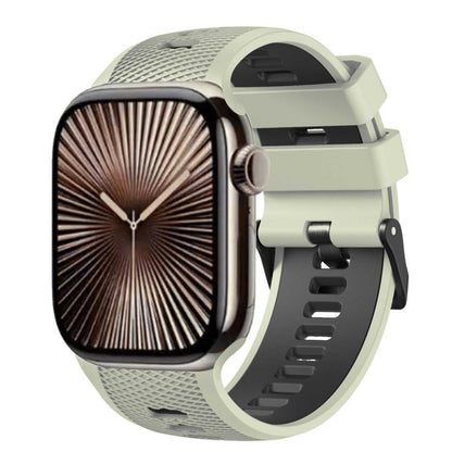 Mesh Textured Two Color Silicone Watch Band, For Apple Watch 46mm / 49mm / 45mm / 44mm