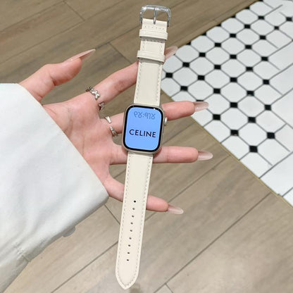 Oil Waxed Genuine Leather Pin Buckle Watch Band, For Apple Watch 46mm / 49mm / 45mm / 44mm, For Apple Watch 42mm / 41mm / 40mm / 38mm