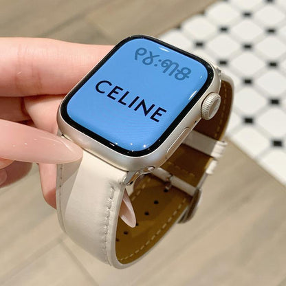 Oil Waxed Genuine Leather Pin Buckle Watch Band, For Apple Watch 46mm / 49mm / 45mm / 44mm, For Apple Watch 42mm / 41mm / 40mm / 38mm