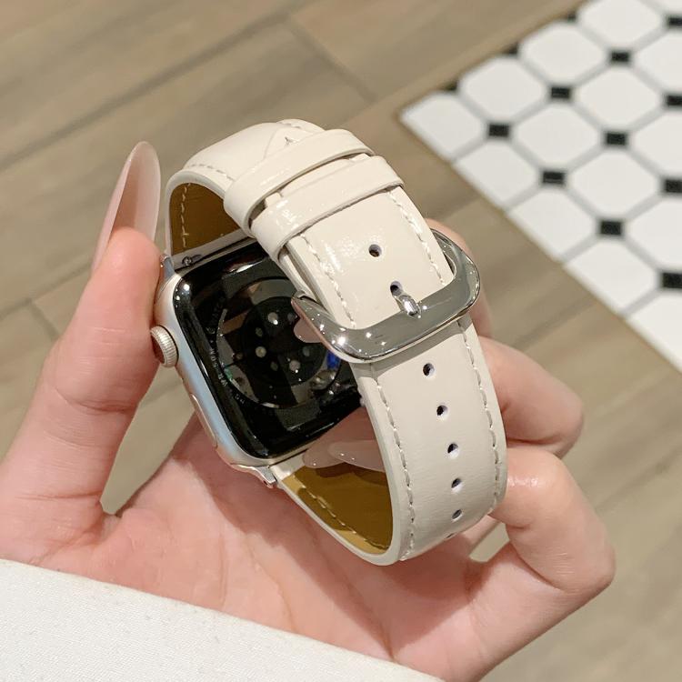 Oil Waxed Genuine Leather Pin Buckle Watch Band, For Apple Watch 46mm / 49mm / 45mm / 44mm, For Apple Watch 42mm / 41mm / 40mm / 38mm