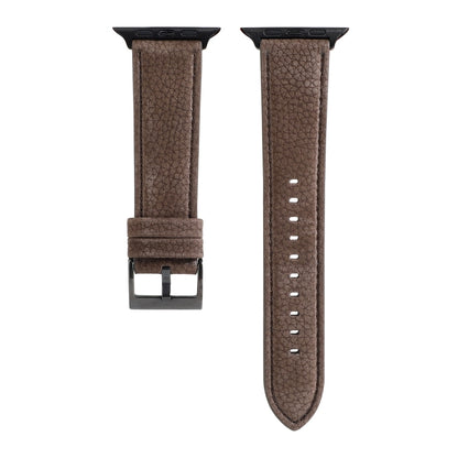 Litchi Texture Genuine Leather Watchband For Apple Watch Series 6 & SE & 5 & 4 40mm / 3 & 2 & 1 38mm, For Apple Watch Series 7 41mm / 6 & SE & 5 & 4 40mm / 3 & 2 & 1 38mm