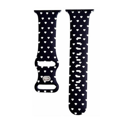 Printed Reverse Buckle Silicone Watch Band, For Apple Watch 46mm / 49mm / 45mm / 44mm, For Apple Watch 42mm / 41mm / 40mm / 38mm