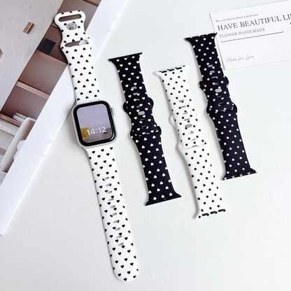 Printed Reverse Buckle Silicone Watch Band, For Apple Watch 46mm / 49mm / 45mm / 44mm, For Apple Watch 42mm / 41mm / 40mm / 38mm