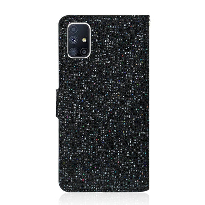 Glitter Powder Horizontal Flip Leather Case with Card Slots & Holder & Lanyard, For Samsung Galaxy M51, For Samsung Galaxy S20 FE