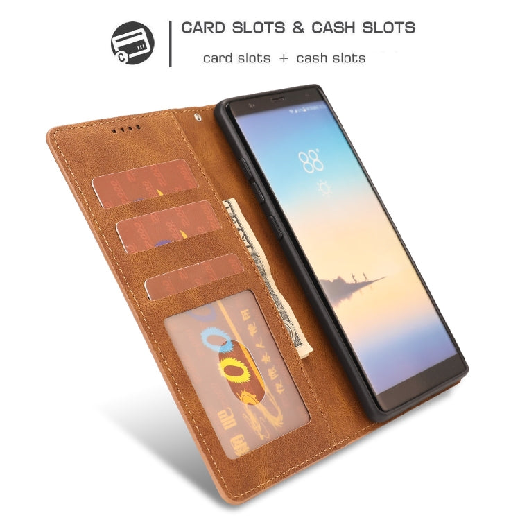 Fantasy Classic Skin-feel Calfskin Texture Magnetic Buckle Horizontal Flip PU Leather Case with Holder & Card Slot & Wallet, For Samsung Galaxy Note 8, For Samsung Galaxy Note9, For Samsung Galaxy Note10, For Samsung Galaxy Note 10 Lite                ...