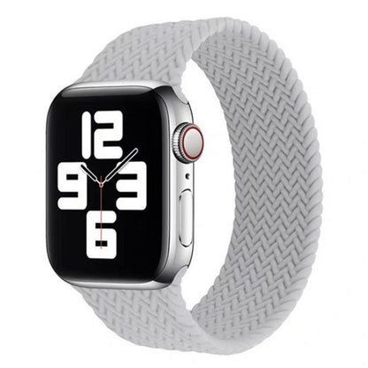 Single-turn Woven Pattern Silicone Watchband For Apple Watch Series 6 & SE & 5 & 4 40mm / 3 & 2 & 1 38mm, S, M, L
