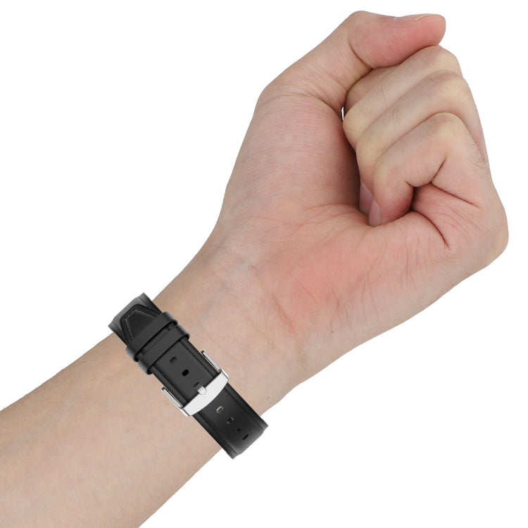 20mm Silicone Leather Replacement Strap Watchband for Samsung Galaxy Watch 3 41mm, For Samsung Galaxy Watch 3 41mm