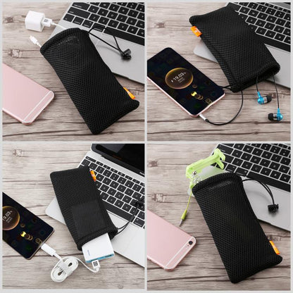 HAWEEL Pouch Bag for Smart Phones, Power Bank and other Accessories, Size up to 5.5 inch, 5.5 inch Black