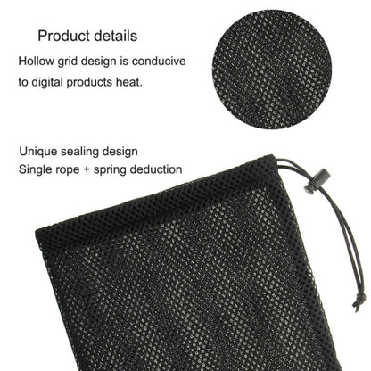 HAWEEL Nylon Mesh Drawstring Pouch Bag with Stay Cord for up to 7.9 inch Screen iPad and Tablet, Size: 24cm x 16cm, 7.9 inch