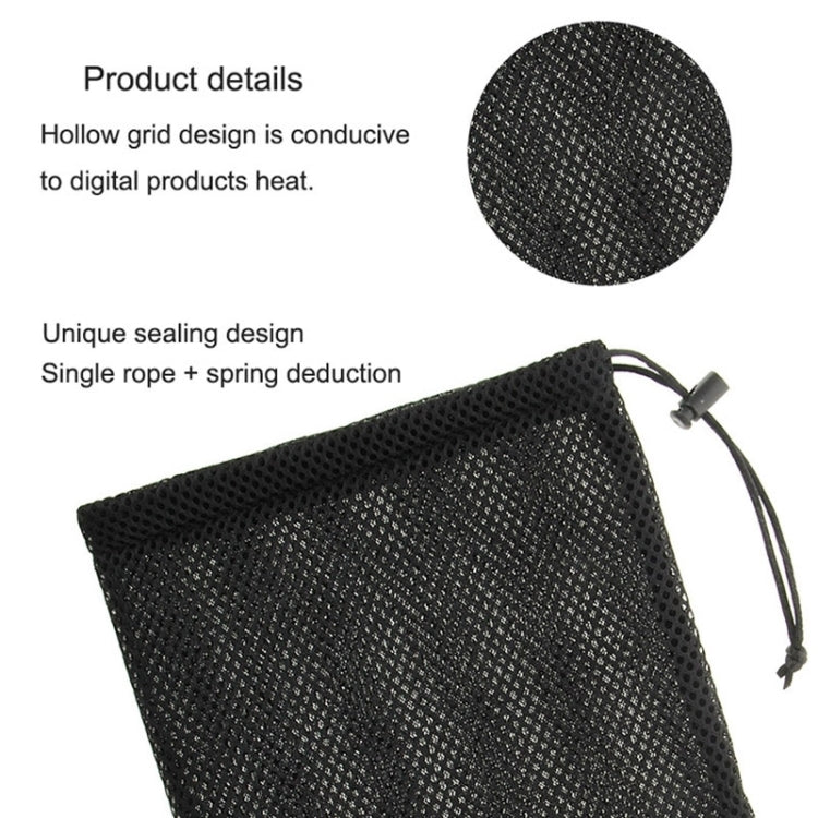 HAWEEL Nylon Mesh Pouch Bag with Stay Cord for up to 9.7 inch Screen iPad and Tablet, Size: 29cm x 19cm(Black), 9.7 inch