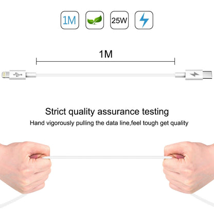 HAWEEL 25W 3A USB-C / Type-C to 8 Pin PD Fast Charging Cable for iPhone, iPad, Cable Length:1m, Type-C to 8 Pin 1m