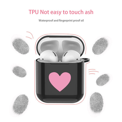 Heart Pattern Apple Wireless Earphones Charging Box Dust-proof Shockproof Outdoor Protective Case for Airpods, 5