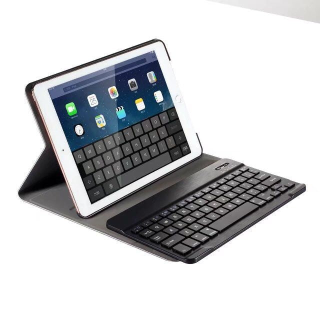 Detachable Bluetooth Keyboard + Horizontal Flip Leather Tablet Case with Holder for iPad Pro 9.7 inch, iPad Air, iPad Air 2, iPad 9.7 inch (2017), iPad 9.7 inch (2018), A07 Black, A07 Gold, A07 Blue, A07 Rose Gold