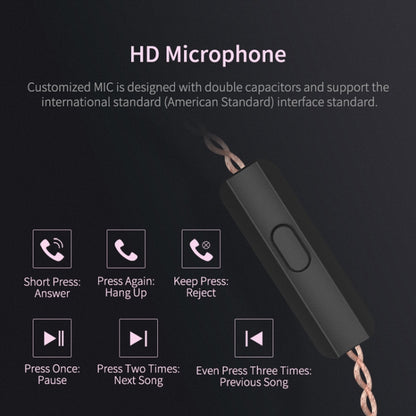 KZ ZSN Circle Iron Moving Iron Quad-core Wired Control In-ear Mega Bass HiFi Earphone with Microphone