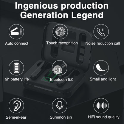 P100pro TWS Bluetooth 5.0 Touch Wireless Bluetooth Earphone with Charging Box & LED Smart Digital Display, Support Siri & Call