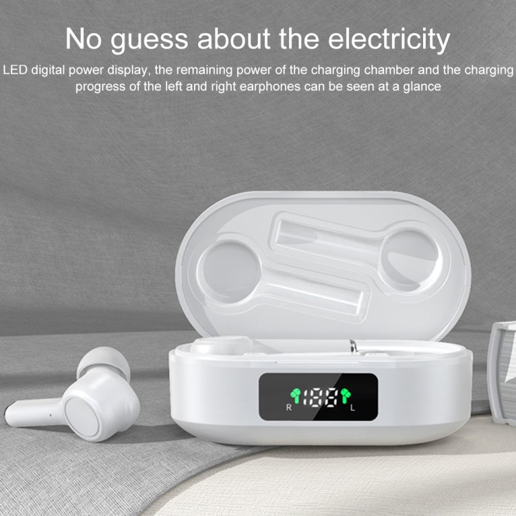 MI4 Bluetooth 5.0 LED Digital Display Intelligent Noise Reduction True Wireless Bluetooth Earphone