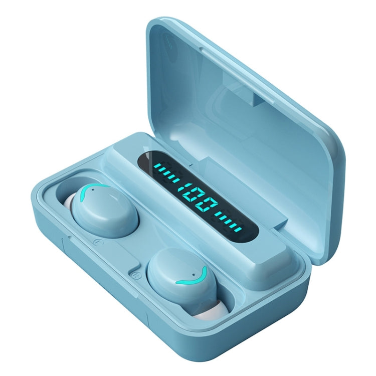 F9-5C Macaron Series Four-bar Breathing Light + Digital Display Noise Reduction Bluetooth Earphone, F9-5C Macaron Four-bar Light Yellow, F9-5C Macaron Four-bar Light Dark Blue, F9-5C Macaron Four-bar Light Pink, F9-5C Macaron Four-bar Light Baby Blue