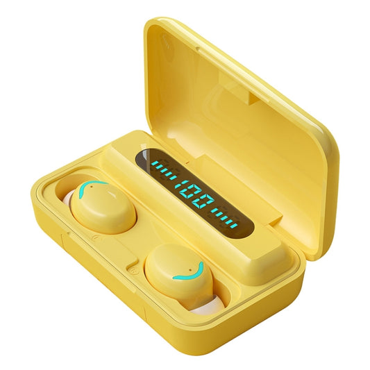 F9-5C Macaron Series Four-bar Breathing Light + Digital Display Noise Reduction Bluetooth Earphone, F9-5C Macaron Four-bar Light Yellow, F9-5C Macaron Four-bar Light Dark Blue, F9-5C Macaron Four-bar Light Pink, F9-5C Macaron Four-bar Light Baby Blue