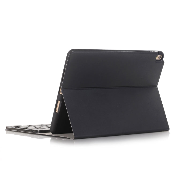 A09B Bluetooth 3.0 Ultra-thin ABS Detachable Bluetooth Keyboard Leather Tablet Case for iPad Air / Pro 10.5 inch (2019), with Pen Slot & Holder