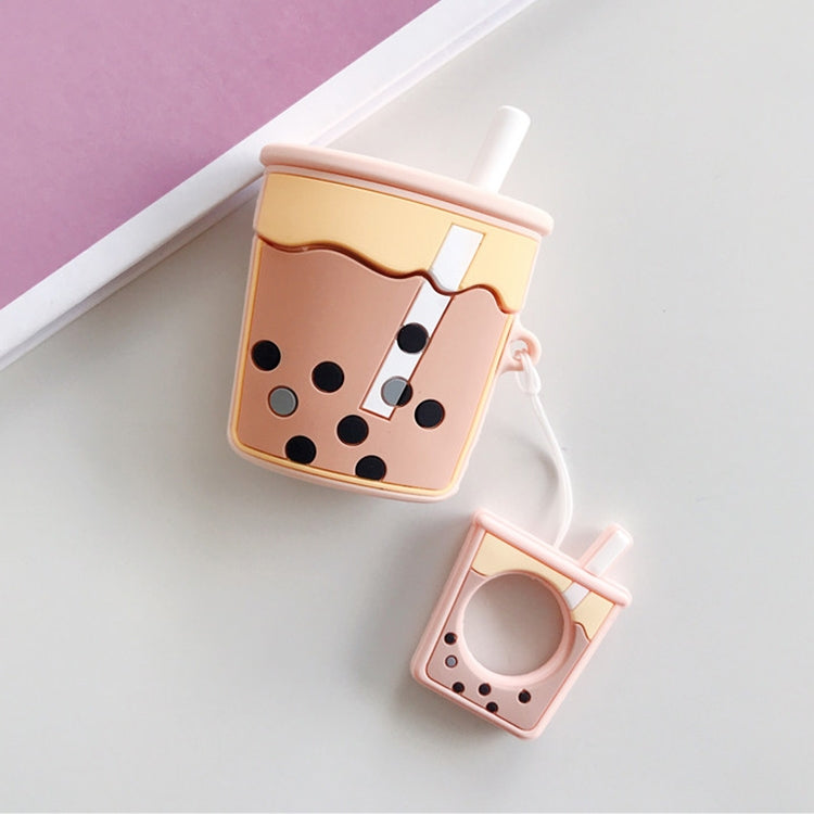 Wireless Earphones Shockproof Pearl Milk Tea Silicone Protective Case for Apple AirPods 1 / 2, Apricot, Orange, Green, Purple