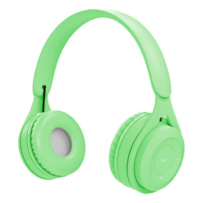Y08 Hifi Sound Quality Macaron Bluetooth Headset, Supports Calling & TF Card & 3.5mm AUX