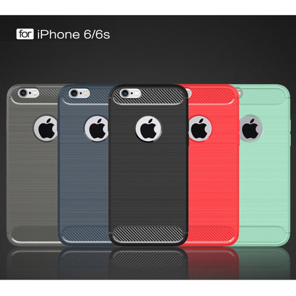 For iPhone 6 & 6s Brushed Texture Fiber TPU Rugged Armor Protective Case, For iPhone 6 & 6s, For 6 & 6s