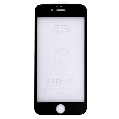 For iPhone 6 & 6s 0.26mm 9H Surface Hardness 4D Curverd Arc Explosion-proof HD Silk-screen Tempered Glass Full Screen Film